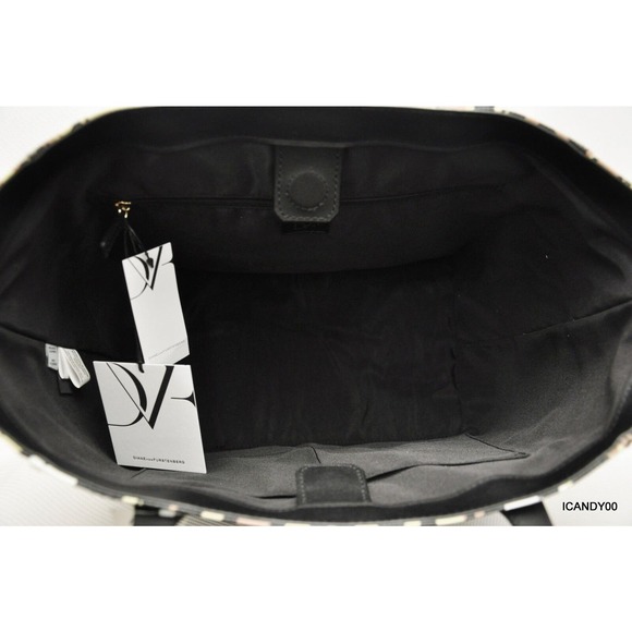 Diane Von Furstenberg Ready To Go Pocket Tote Shopper Bag Leopard Nwt $195 - Picture 6 of 7
